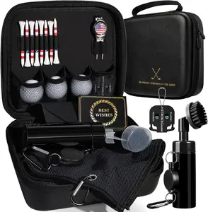 Coralogo Golf Gift Set for Men and Women – Complete Golf Accessories Kit with Handy Case, Balls, Tees, Divot Tool, Score Counter, Club Cleaner, Towel, Card, Gift for Golfer, Birthday or Father’s Day