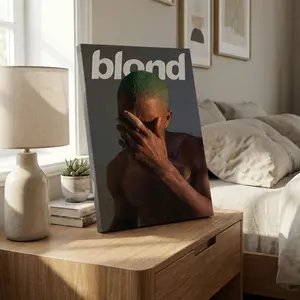 Blond Poster, 1 Count Hip Hop Album Cover Poster Abstract Face Design without Frame, Frameless, Wall Art Decor for Home Living Room Bedroom Study Room, Home Decor Products