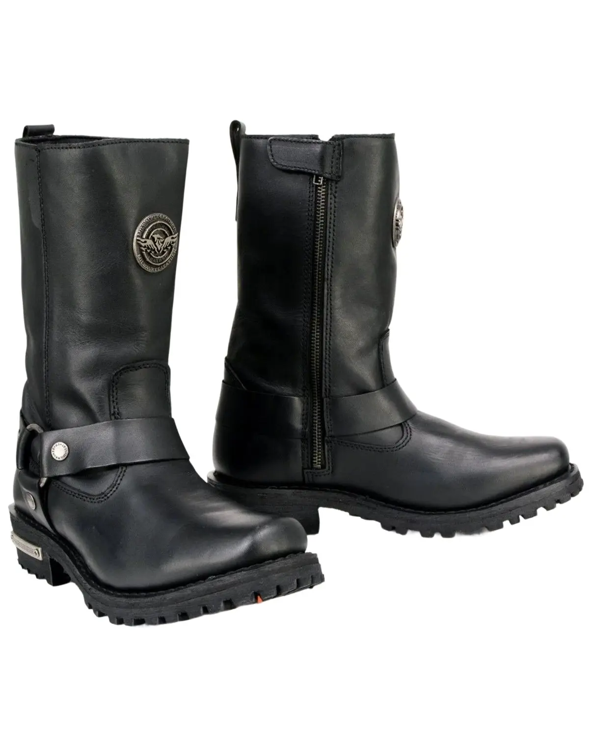 Milwaukee Leather Women's Women'S 11" Classic Harness Boot Square Toe - Mbl9360