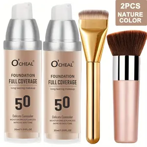 Perfect Air Cushion Foundation High Coverage Smooth Cream Matte Spray Makeup Set, Suitable for Mature Light Beige Light Beige Natural Color, High End Makeup, Makeup Foundation Full Coverage, High Coverage Makeup Base, Makeup Base, Full Coverage Foundation