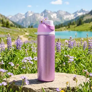 Owala Purple Glitter Water Bottle – Leak Proof, Insulated, BPA Free 32OZ