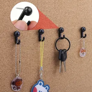 20pcs Decorative Push Pin Hooks for Cork Boards - Versatile Plastic Head Hooks, for Keys, Beads, and Home Office Organization, School Supplies | Minimalist Design | Versatile Use Hooks, Home Organizer