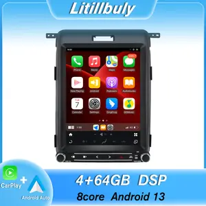 Car Stereo for Ford F-150 2013-2014 touch screen has Android Auto Wireless Carplay, Bluetooth WIFI supports GPS Navigation