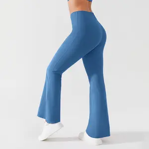 BRXL【Discount for live】High Waisted Crossover Flare Yoga Leggings - Hip Curve Work Pants Sports Soft Style Comfort Yoga Trousers Workout Bottoms-brxl-2