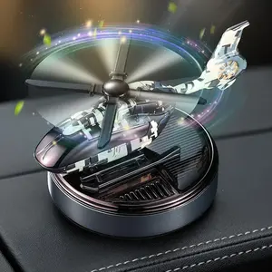 Solar Powered Helicopter Design Car Air Freshener, 1 Count Car Interior Decoration, Car Aromatherapy Ornament,applicable to all vehicle models