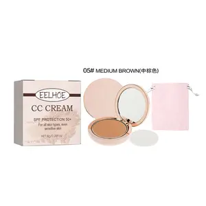 EELHOE CC Cream, Skin Protection Lightweight Breathable Durable Not Easy To Take Off The Makeup Natural Block Defect Calm Makeup Makeup Powdery Cake