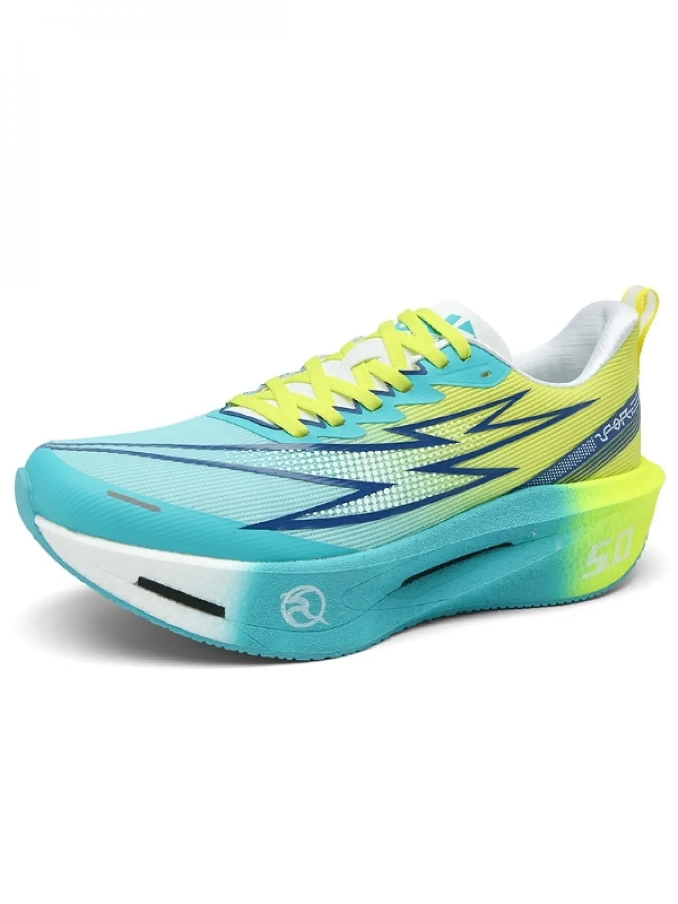 4-Color Real Carbon Plate Popcorn Racing Sporty Running Shoes, Breathable Upper, Full Carbon Plate, Cushion & Speed Boost