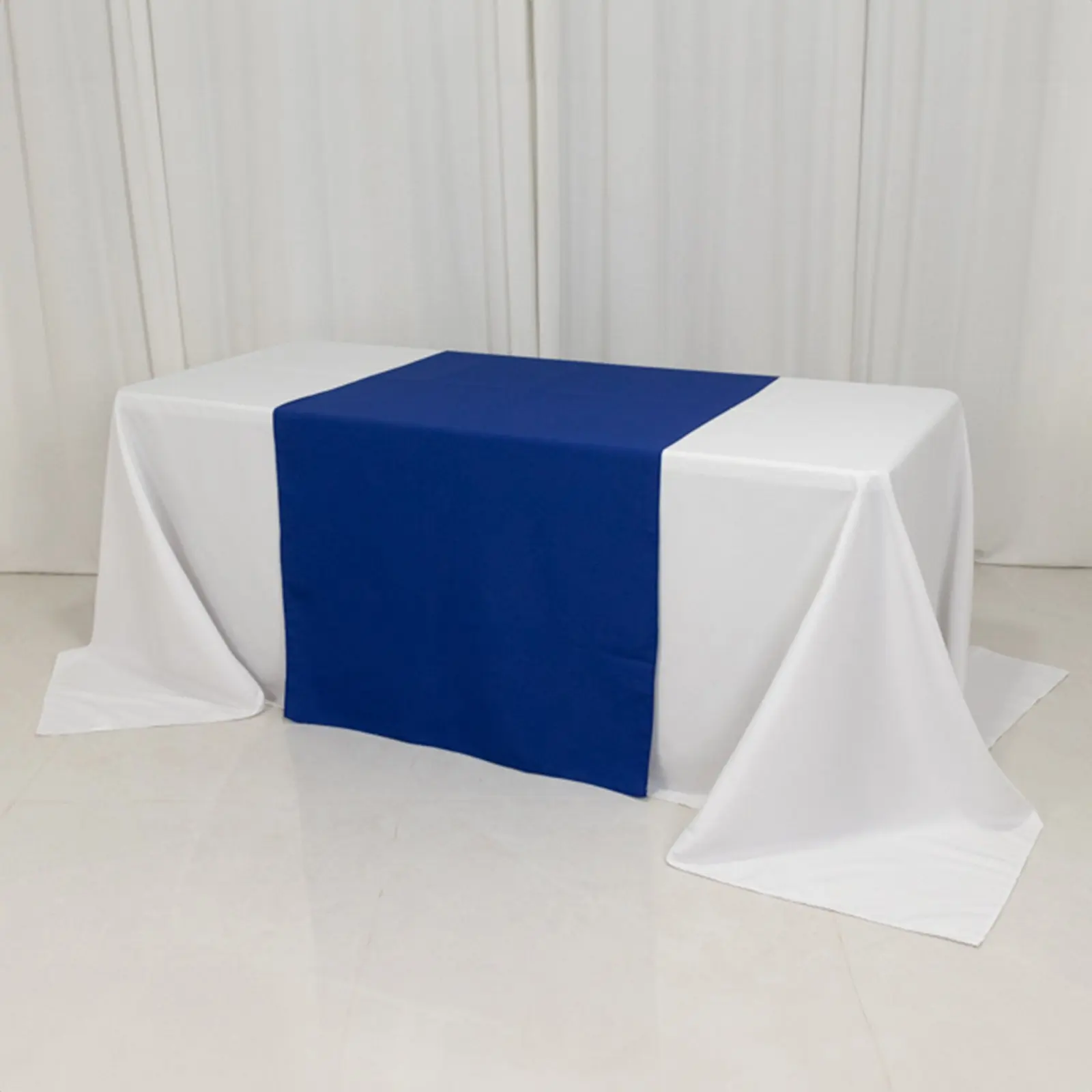 Premium Polyester Rectangle Table Runner, 36"x72" Wide Royal Blue - Sublimation Printable Banner for Weddings, Business Anniversaries, All-Seasons Festive Events