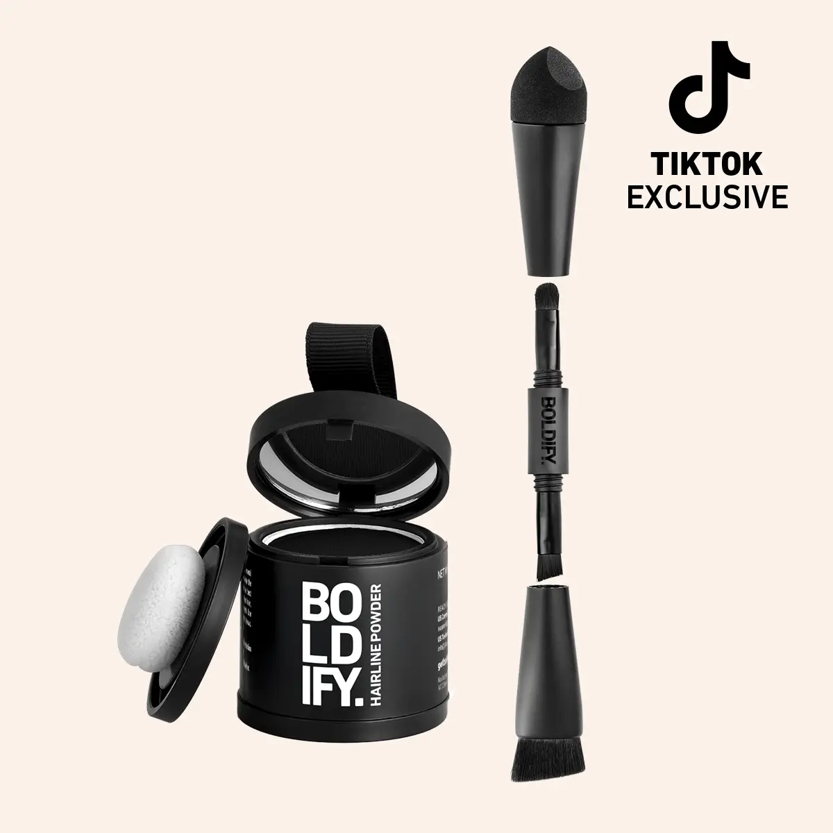 Boldify Beginner-Friendly Hairline Powder Starter Kit for Thinning Hair - At-Home Hair Color Root Touch Up, Includes Angled Brush, Squalane for Roots & Brows, Long Lasting Hold, Undetectable Hairline Blend