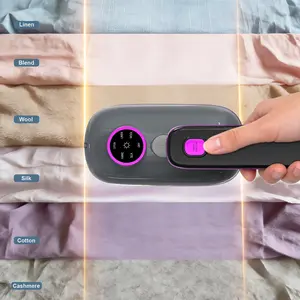 GREENYEE No Burns & 2X Faster | 150ml Smart Steam Iron | No Leaking 1000W, 6 Modes LED & 6.5" Wide Panel 2-in-1