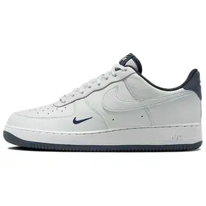 Men's & Women's Nike Air Force 1 Lv8 Low-Top Casual Wear Rubber Sole Shoes - White, Navy Blue - Comfortable, Versatile, Slip-Resistant Durable Maison Mihara Official House White Flats