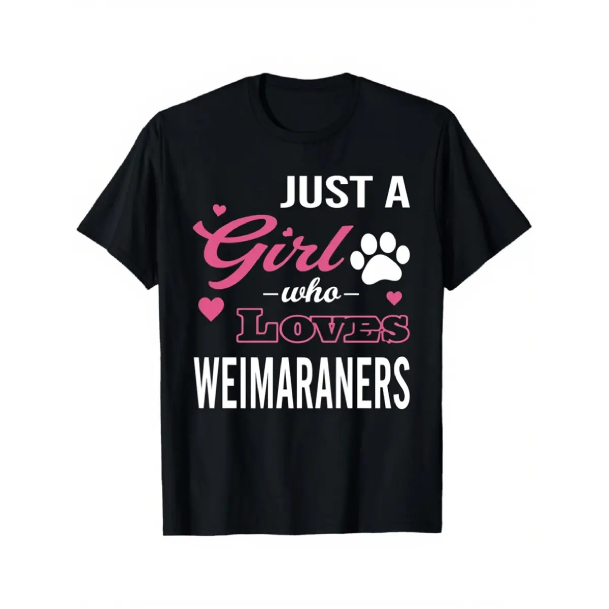 [100% Cotton] 100% Cotton 'S & 'S Short Women's Plus Size T-Shirt, Weimaraner Dog Lover Graphic Tee, Cute Paw Print Design, Casual Cotton Top For Pet Owners