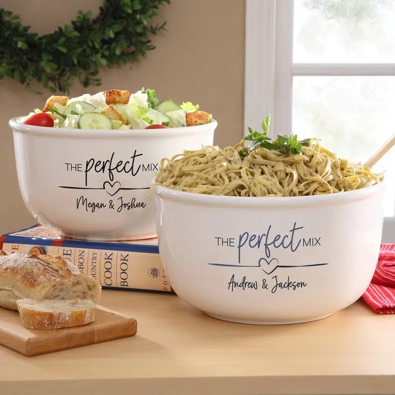 The Perfect Mix Personalized Serving Bowl, Housewarming Gifts, Custom Kitchen Gifts, Gifts for Mom, Mothers Day Gift