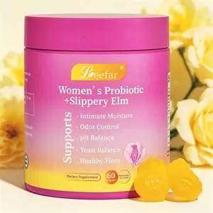 Chewy Nature Pineapple Feminine Probiotics Gummy Candy Sweet & pH Balance Juicy Tropical Fruit Flavor Soft Candies for Daily Snack