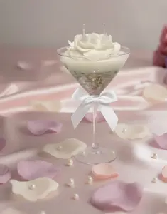 ROSE IN GLASS HANDMADE  CANDLE