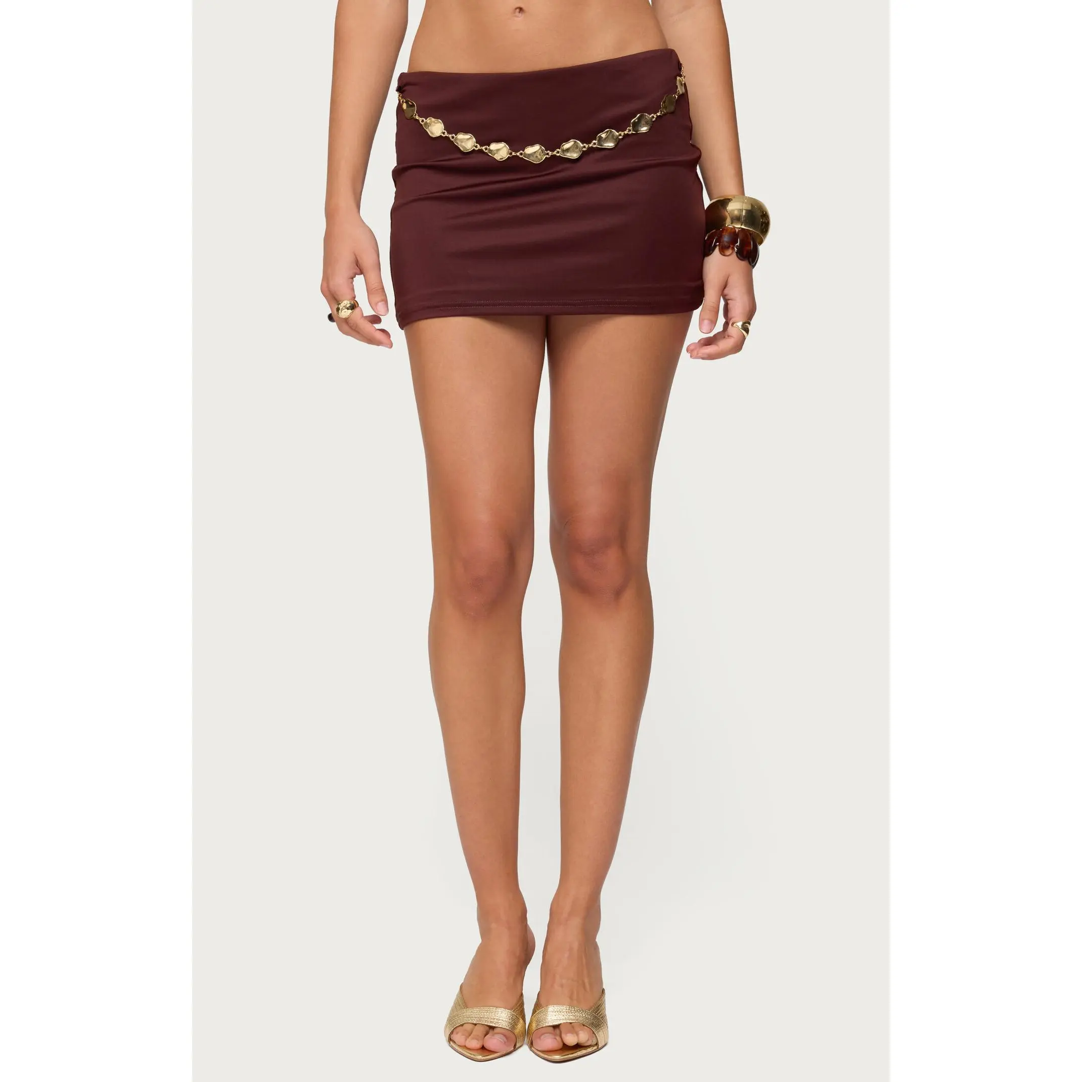 Edikted Women's Briar Chain Belt Mini Skirt - Multicolor