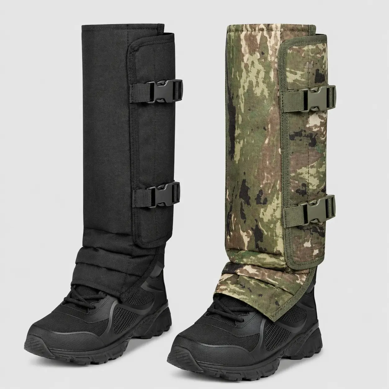 Snake-Resistant Outdoor Leg Gaiters, Durable Protective Gear with Streamlined Neutral Fit for Groin-Level Bite Protection, Adjustable Straps, All-Terrain Adventure-Ready Safety for Hunting, Hiking, Backcountry Exploration