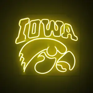 Iowa Hawkeye Neon Sign For March Madness Wall Decoration, Room Decoration, Bar Decoration, Dorm Decoration