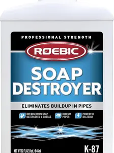 Roebic K-87-SD, Grease And Paper Digester: Exclusive Bacteria Eliminates Buildup in Septic Tank Pipes - 32 Fl Oz (Pack of 1)