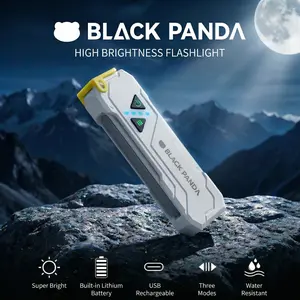 BlackPanda Mini Pocket Flashlight EDC, Ultra Bright Rechargeable water resistance Torch Light