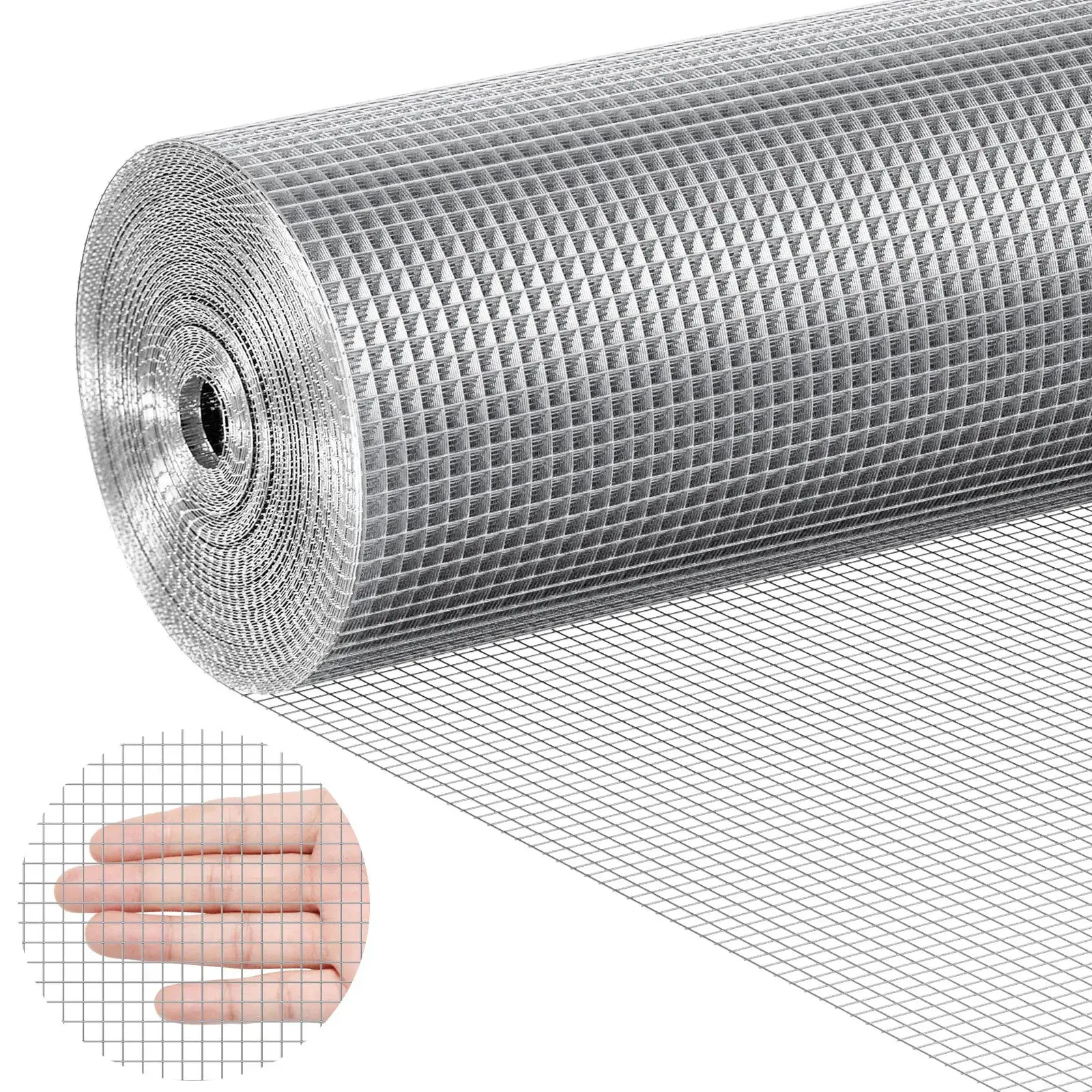 【DealsForYouDays】VEVOR Hardware Cloth 1/4 inch 48in x 50 ft 23 GaugeHot Dipped Galvanized Wire Mesh RollChicken Wire FencingWire Mesh for Rabbit CagesGardenSmall Rodents, Protection, Animal Guard, Durable,campingessentials,outdoorfurnitureset,campinggear