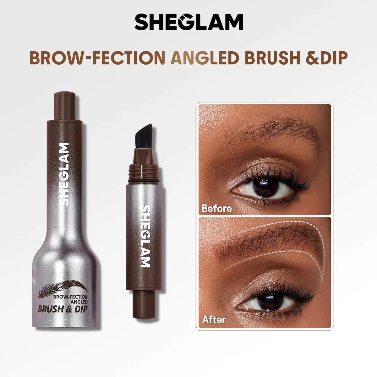 SHEGLAM Brow-fection Angled Brush & Dip-Chocolate Eyebrow Pencil Set Eyebrow Makeup Products-Effortlessbeauty- Coachella-#Summervibes