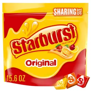 Starburst Originals Chewy Candy, Sharing Size, Individually Wrapped Fruit Chews, 15.6 oz Resealable Bag