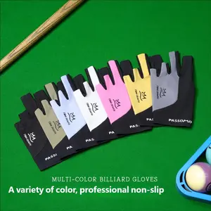 Billiard Gloves Single Pair, Couple Design, Seamless Breathable High Elasticity, Non-Slip Smooth Stroke, Left Hand Patchwork Style