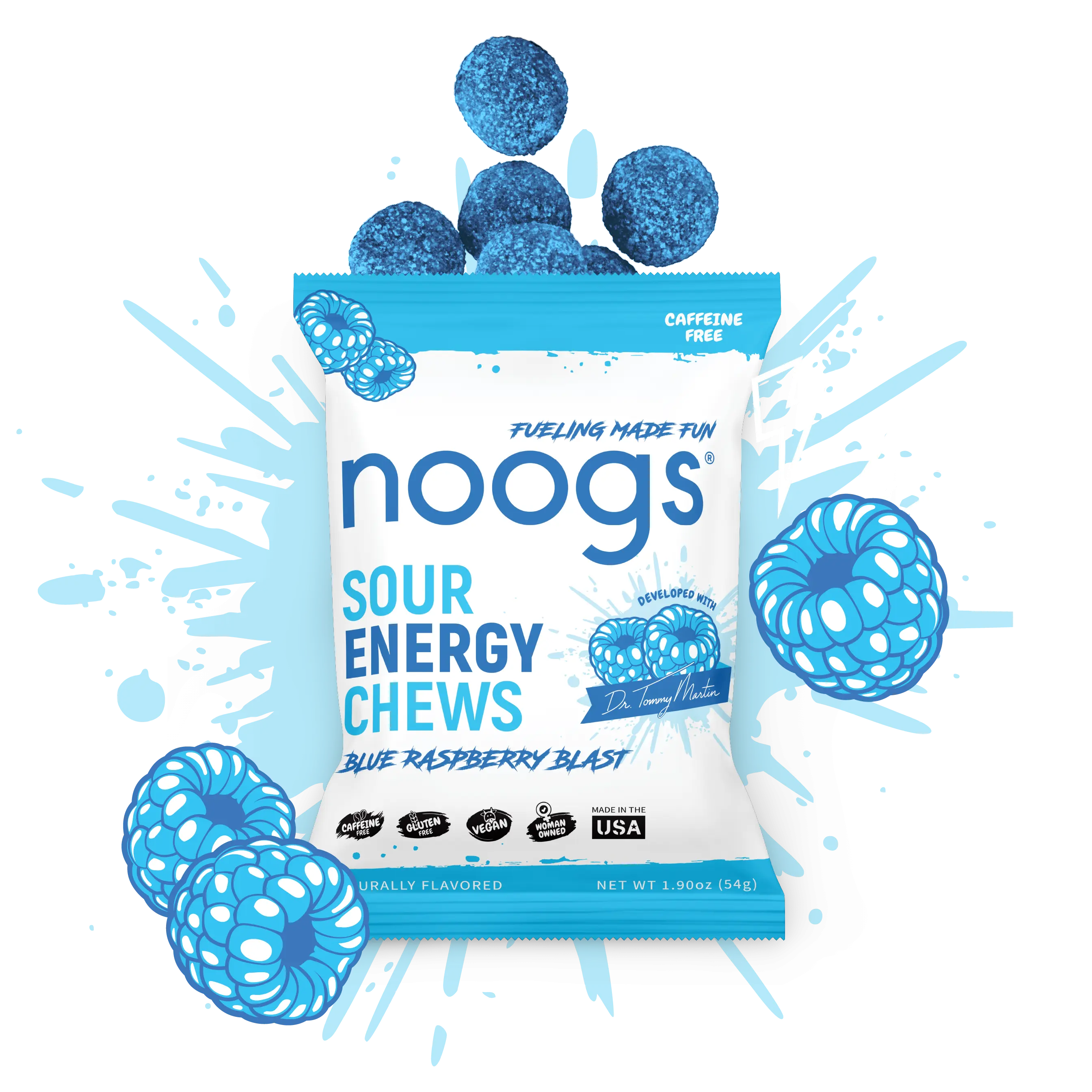 Blue Raspberry Blast Sour Energy Chews
