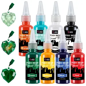 LET'S RESIN 8-Color Resin Pigment Paste, 8*1.06oz Highly Concentrated Epoxy Resin Color Pigment for Translucent to Opaque Coloring - Easy Mix, Leak-Proof Bottle for Jewelry, DIY Crafts, River Tables
