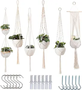 6 Pack Plant Hanger Indoor Hanging Planter Basket for Indoor Plants Hanging Plant Holders Indoor Hanging Plant Pot for Plants Hanging Planters for Indoor Plants