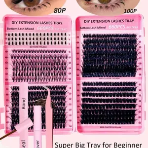 C-Curl Lash Kit with Eyelashes for Makeup Use - Includes Curling Brush and Applicator lash extension kit