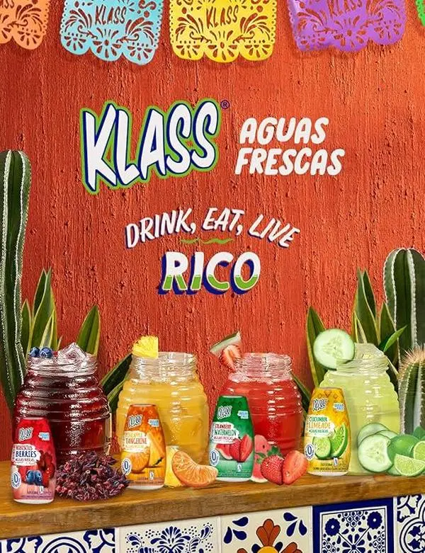 Klass Aguas Frescas Sugar-Free Cucumber Limeade Water Enhancer Drops, 4 Bottles, 0-Calorie, Keto-Friendly, Naturally Flavored, Caffeine-Free, Portable for Home, Gym & Travel
