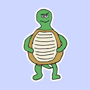 Sock Puppet Master Turtle Bubble-free Sticker