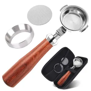 58mm Espresso Bottomless Portafilter with Dosing Funnel and Puck Screen Set, Fits Breville Oracle, Dual Boiler, Not for E61 Groupheads