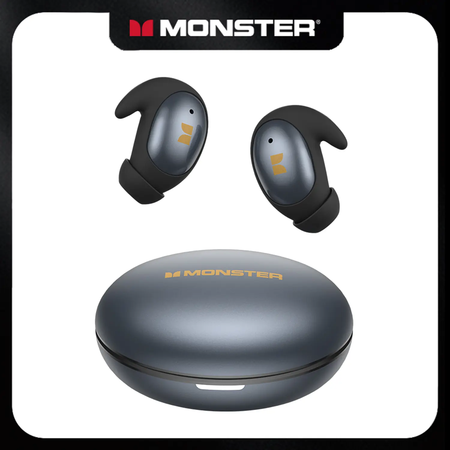 Monster Bluetooth Wireless Earbuds Sleep Earphones, Bluetooth 6.0, Comfort for Side Sleepers, 165H Playtime, Noise-Canceling Earphones, Invisible Flat-Head Suitable for Travel and Side Sleepers - SummerWins - DealsForYouDays