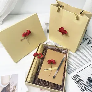 Letter Gift Box, 1 Set Retro Romantic Letter Paper & Envelope & Pen & Gift Bag, Graduation Season & Back To School Season Gift, Men Gift