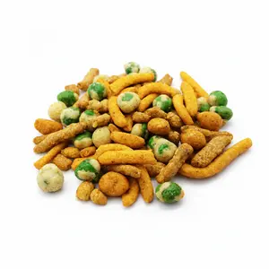 Firecracker Snack Mix Crunchy Rice Crackers with Peas Savory Spicy Flavor Crispy Snack Treat