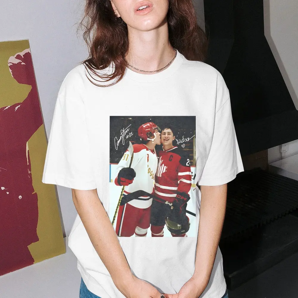 Hockey Rivalry Graphic Tee – Unisex Short-Sleeved Round-Neck T-Shirt, Sweet Sports Drama Y2K Streetwear Fan Gift