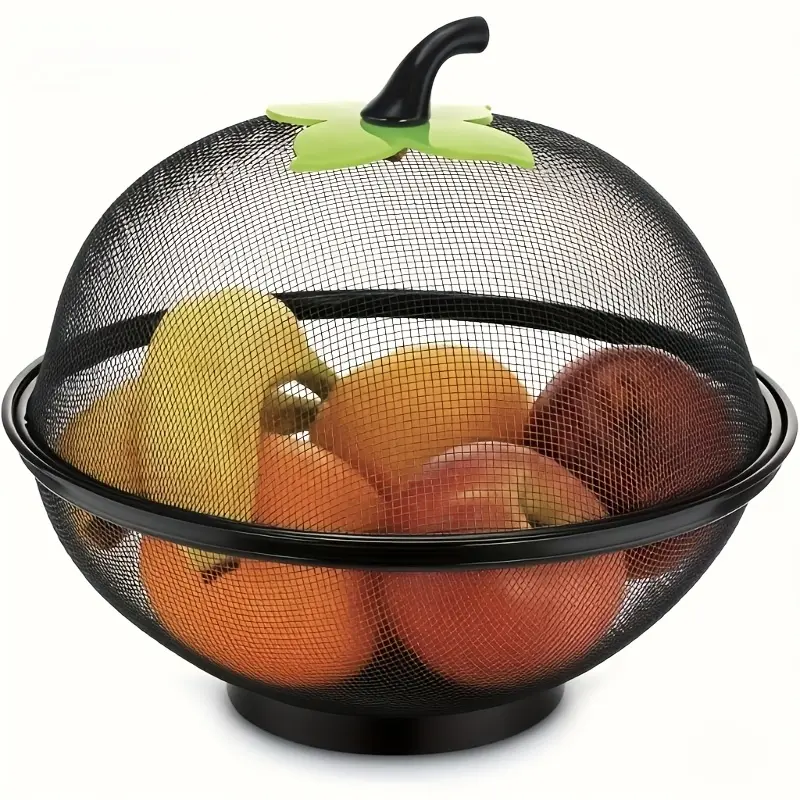 Heavy Duty Metal Fruit Basket with Net Cover, Sturdy Mesh Organizer for Sports Enthusiasts, Rustproof for Outdoor Camping and Hiking, Durable, Hiking / Light Outdoor, Outdoor Cooking Mess Kits