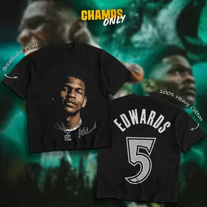 [CHAMPS ONLY] Anthony Edwards "Ant-Man" Signature T-Shirt For Basketball Timbers Fans Menswear Outfit, Gameday Apparel, Direct To Garment Breathable Print