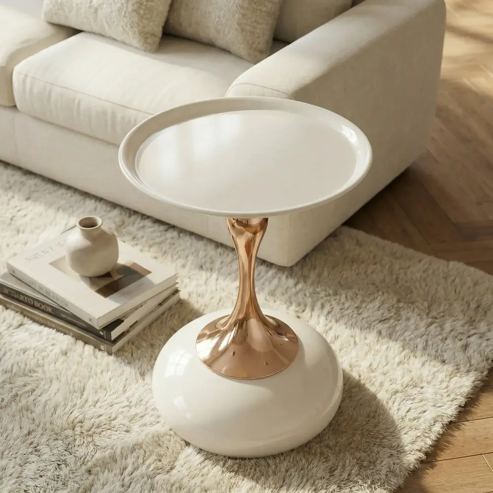 small round side table for small space ,Cocktail Table,,Living Room Small Coffee Table, white end table