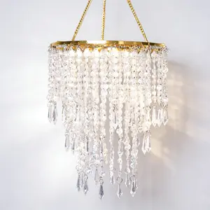 Creative Reusable Chandelier Hanging Ornament without Light Source, Decorative Hanging Piece for Wedding and Birthday Party Decor