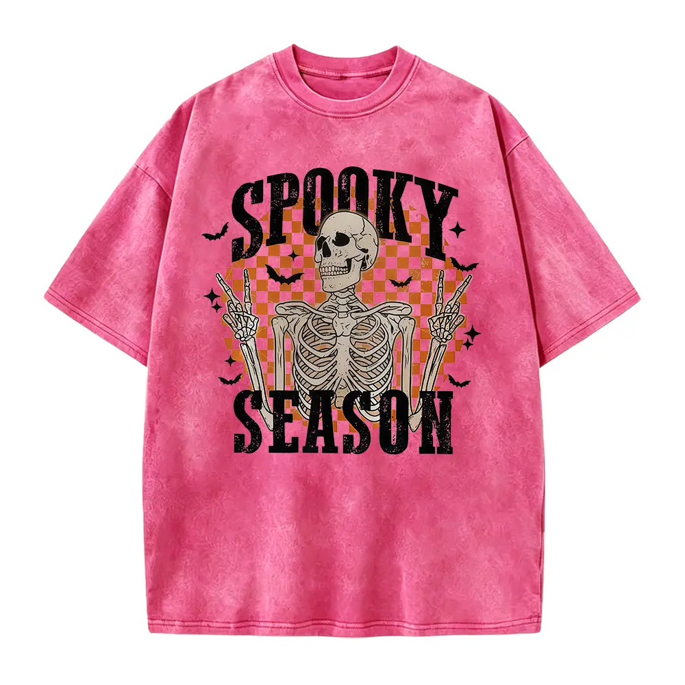 Holiday Targeted 2026 Halloween European and American Fashion Letter Print T-shirt Women's Clothing