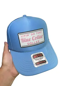 Livin' On That Blue Collar Dollar Trucker Hat Snapback by Luckless Outfitters
