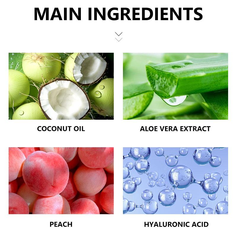 ROZINO Coconut Hair Removal Cream for Face & Body | Gentle & Painless Mustache Remover | Safe for Sensitive Skin | Easy Pump Dispenser