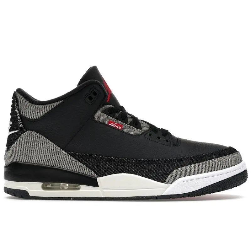 Jordan Men's 3 Retro Levi’s Black Shoes, from StockX