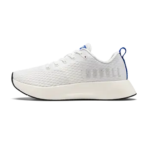 NOBULL Men's Journey Shoe in Classic White & Surf - Breathable Running Shoe, Comfortable Walking Sneaker, Cushioned Runner