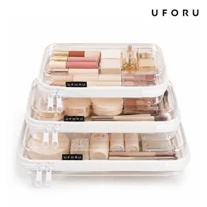 UFORU  Zippered transparent hard shell storage bag,Anti-compression Travel Toiletry Bag, suitable for travel, toy storage, makeup, school, transparent hard shell storage bag | 3-piece multi-purpose storage bagdealsforyou#SummerWins#Global Selection