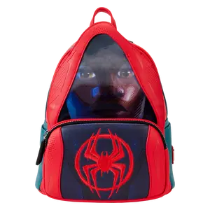 Spider-Verse Miles Morales Hoodie Cosplay Lenticular Mini Backpack